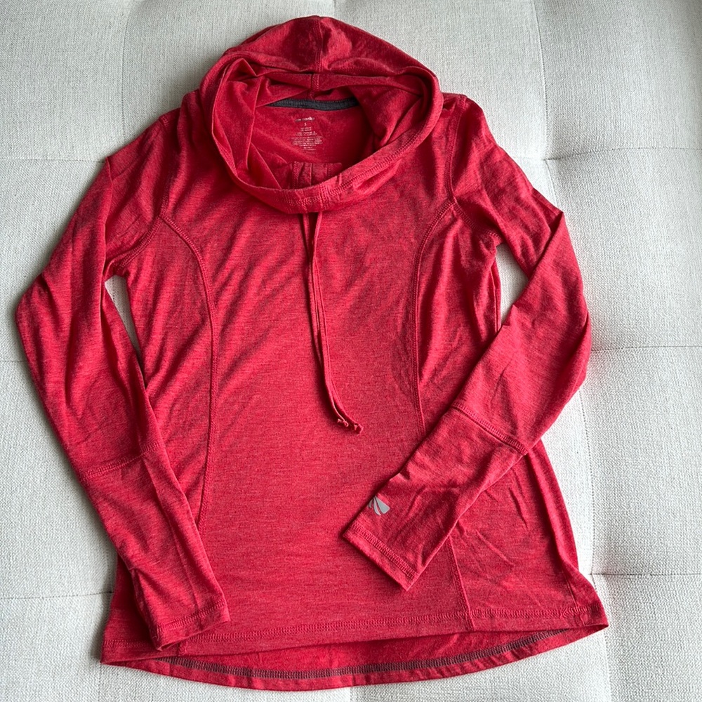 Marika Long Sleeve Hooded Shirt Size Small
